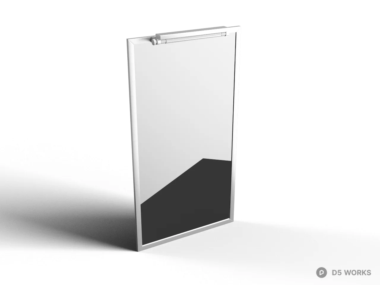 Minimalist Frameless Mirror 3d model - Image 1