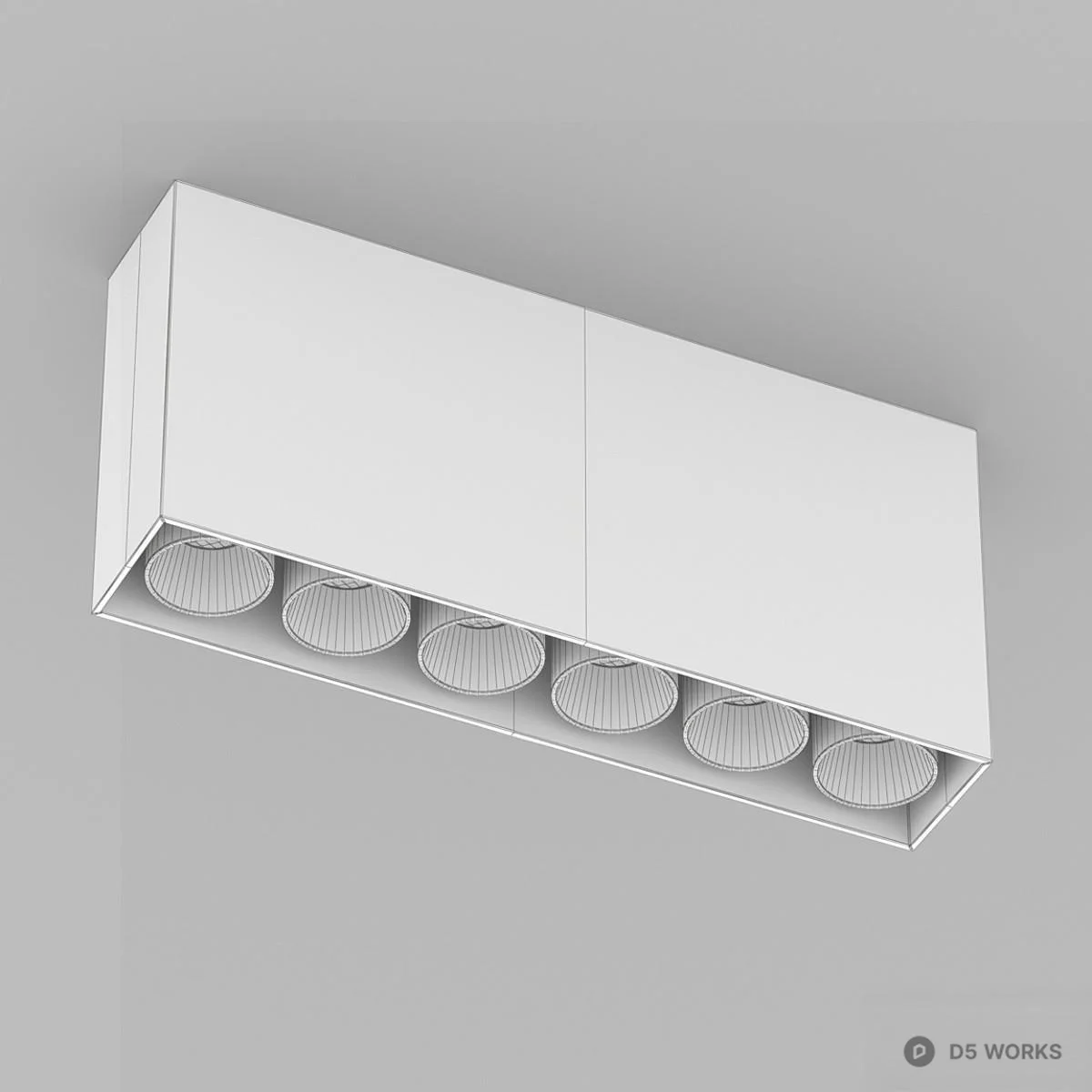 Minimalist Linear Grid Light 3d model thumbnail 3