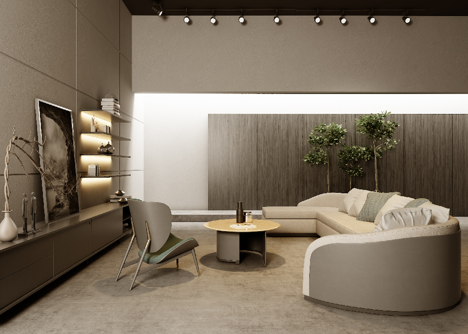 Modern Sofa & Side Table Set