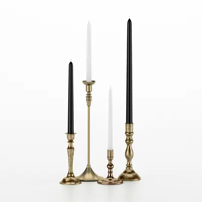 French Candle & Holder