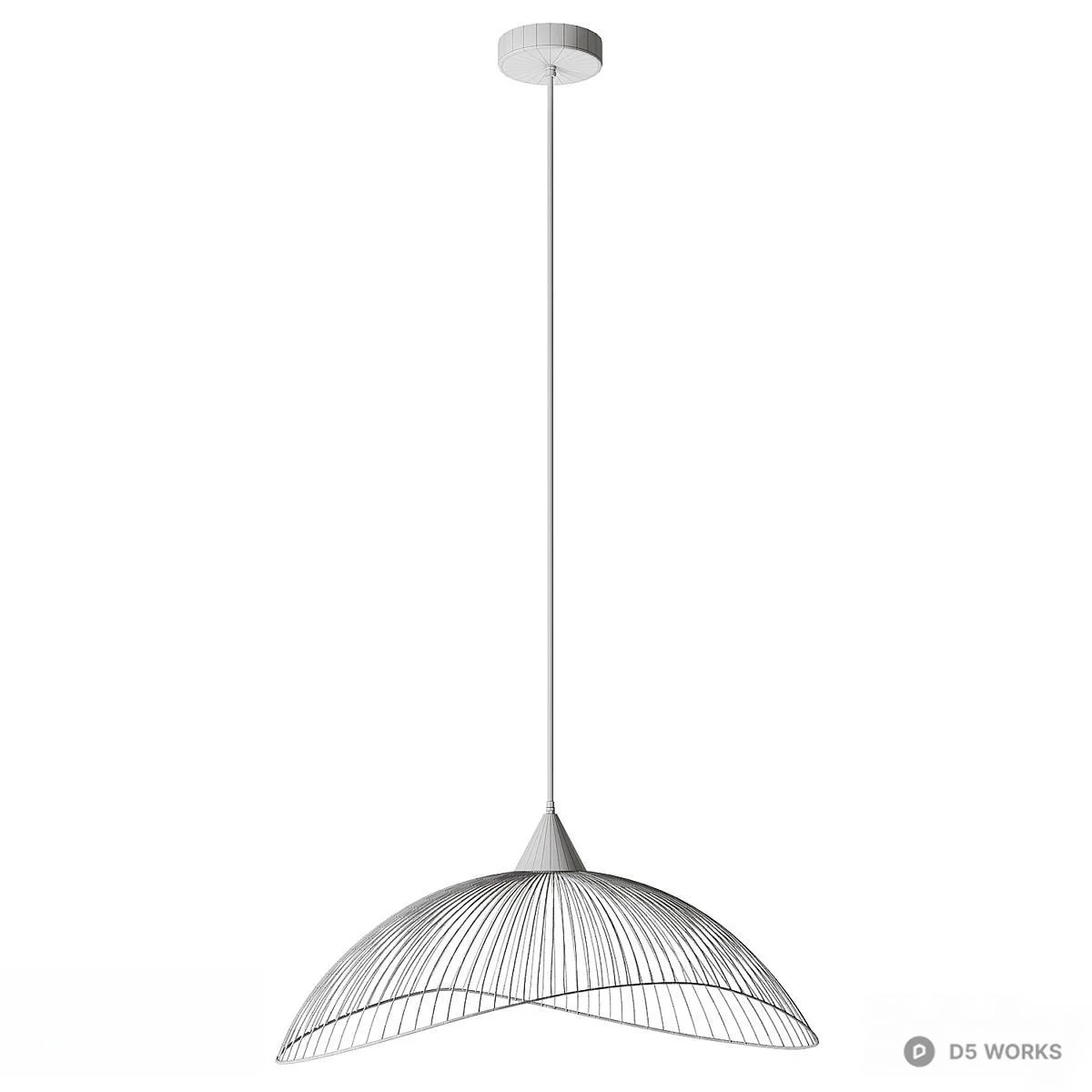 Wire Mesh Pendant Lamp 3d model thumbnail 3