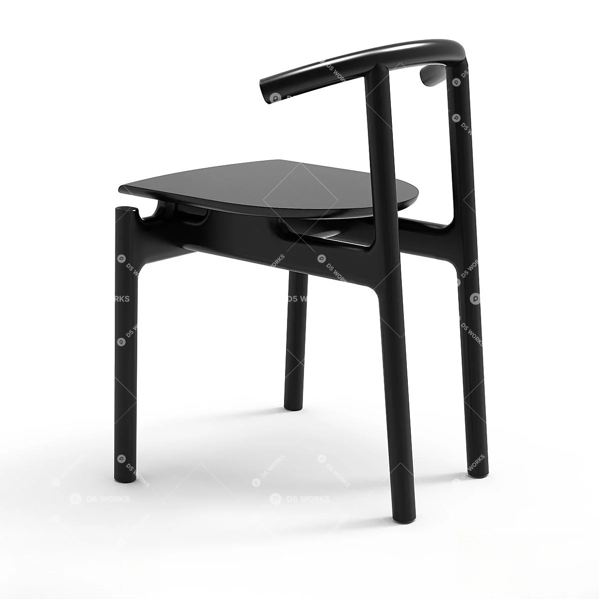 Minimalist Lounge Chair 3d model thumbnail 2