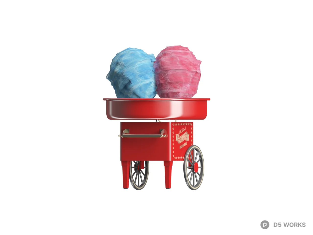 Cotton Candy Machine With Dual Flavors 3d model thumbnail 2