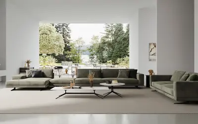 Minimalist Villa Living Room 3d model