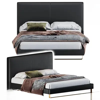 Quiet Luxury Double Bed 3d model