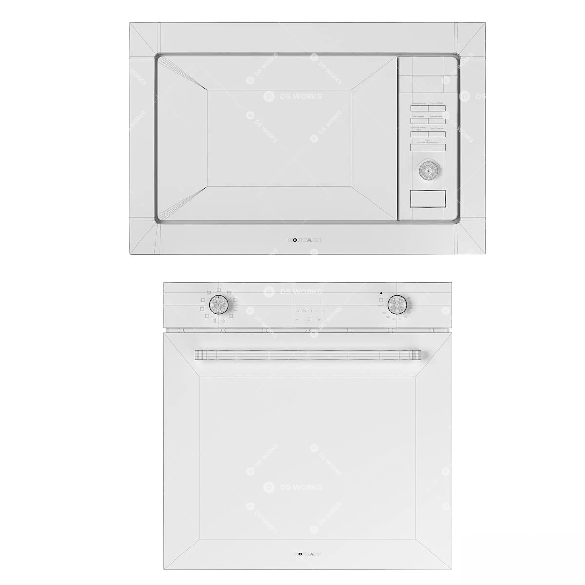 Home appliance combination 3d model thumbnail 4
