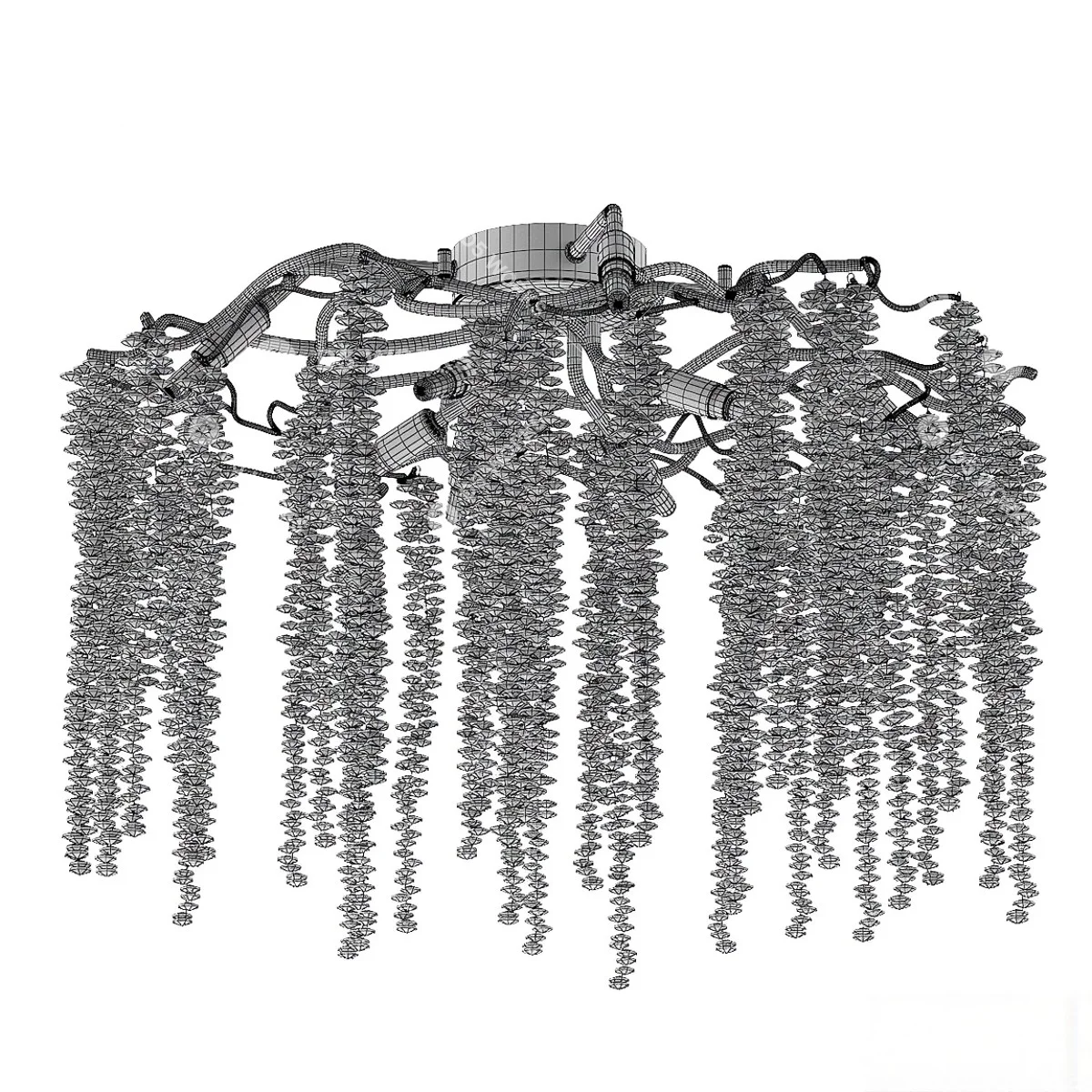 Contemporary Flush Mount Light 3d model thumbnail 2
