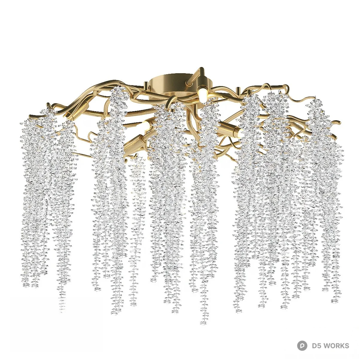 Crystal Chandelier Style Ceiling Light 3d model - Image 1