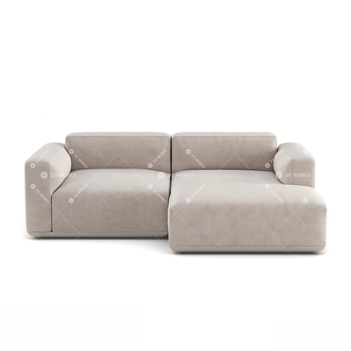 Contemporary Two-seater Sofa 3d model thumbnail 2