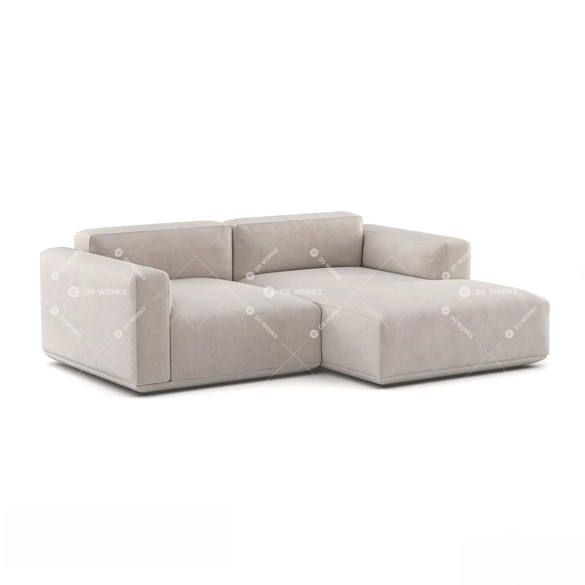 Contemporary Two-seater Sofa 3d model - Image 1