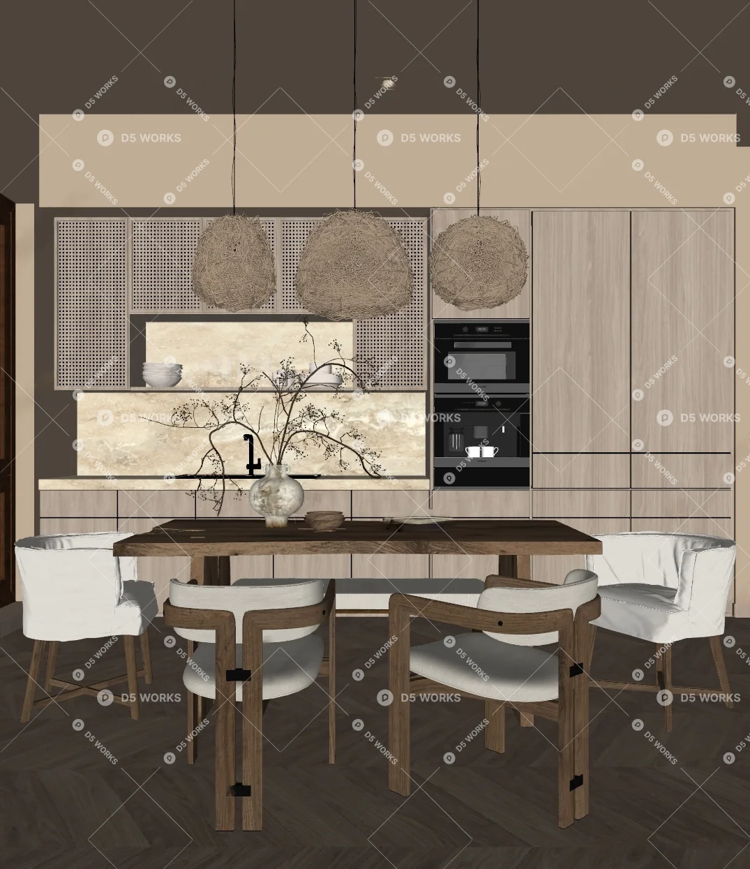 Japanese Dining Room (Home) 3d model thumbnail 2