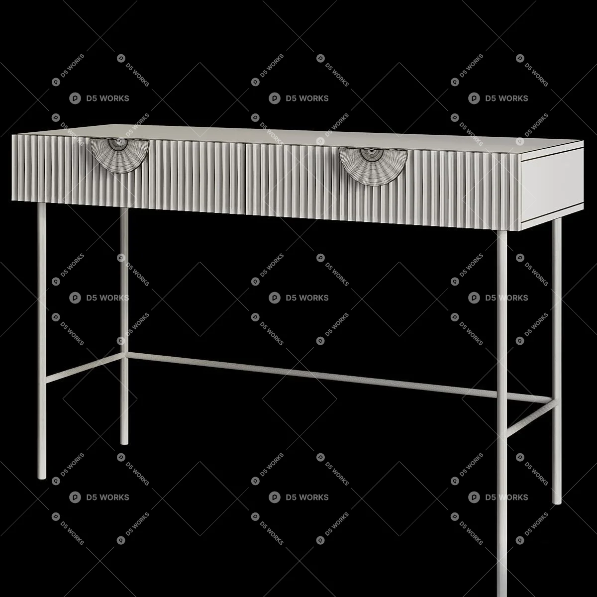 Quiet Luxury Console Table 3d model thumbnail 2