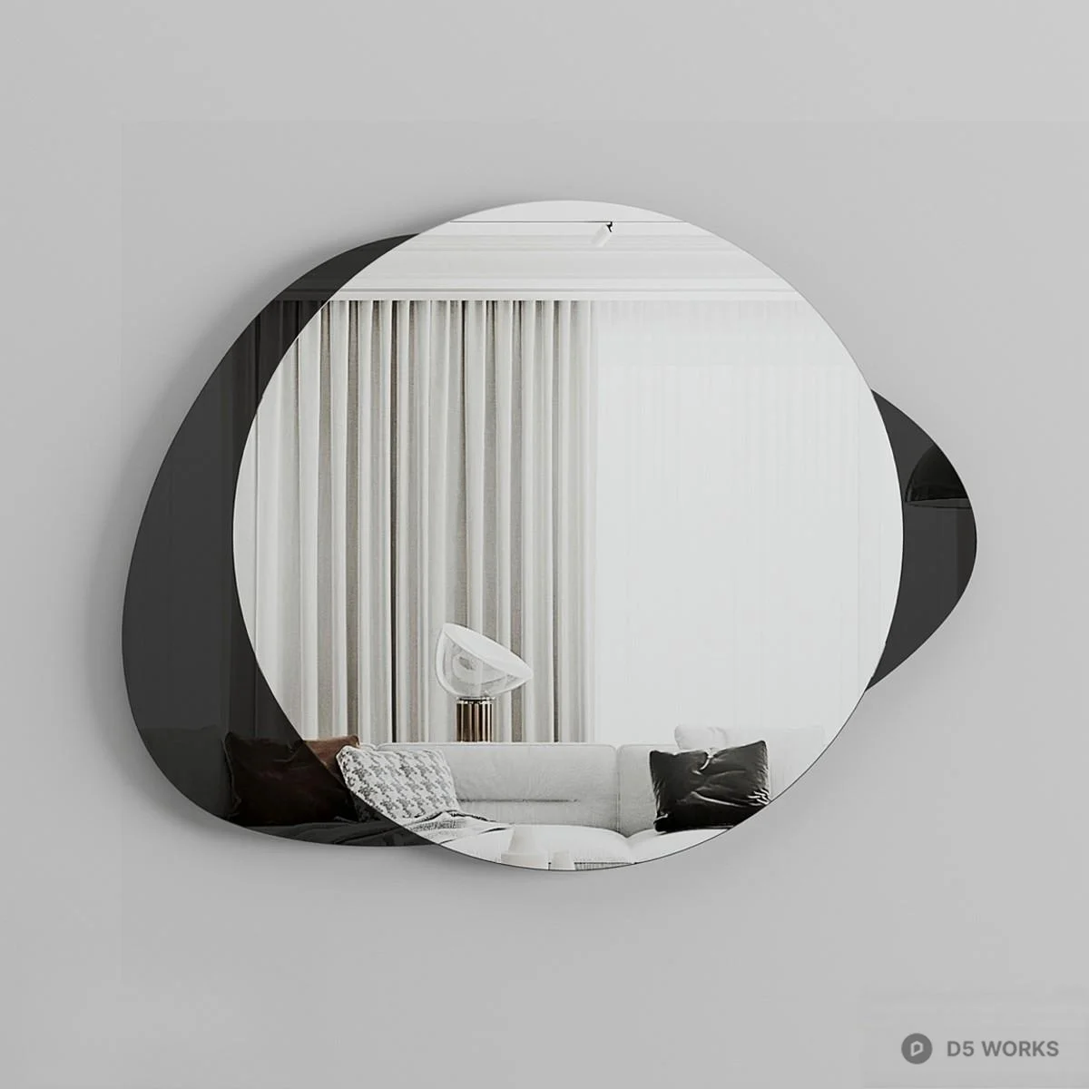 Organic Shape Decorative Mirror 3d model - Image 1