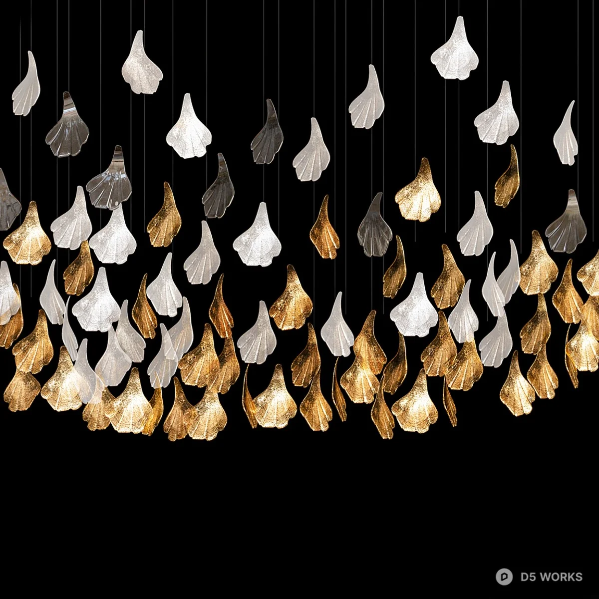 Modern Artistic Pendant Light 3d model thumbnail 3