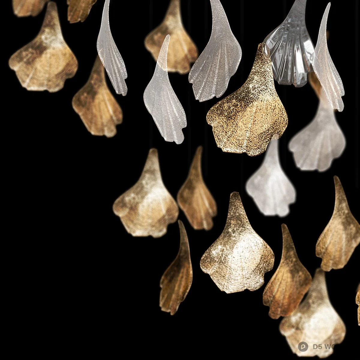 Modern Artistic Pendant Light 3d model thumbnail 2