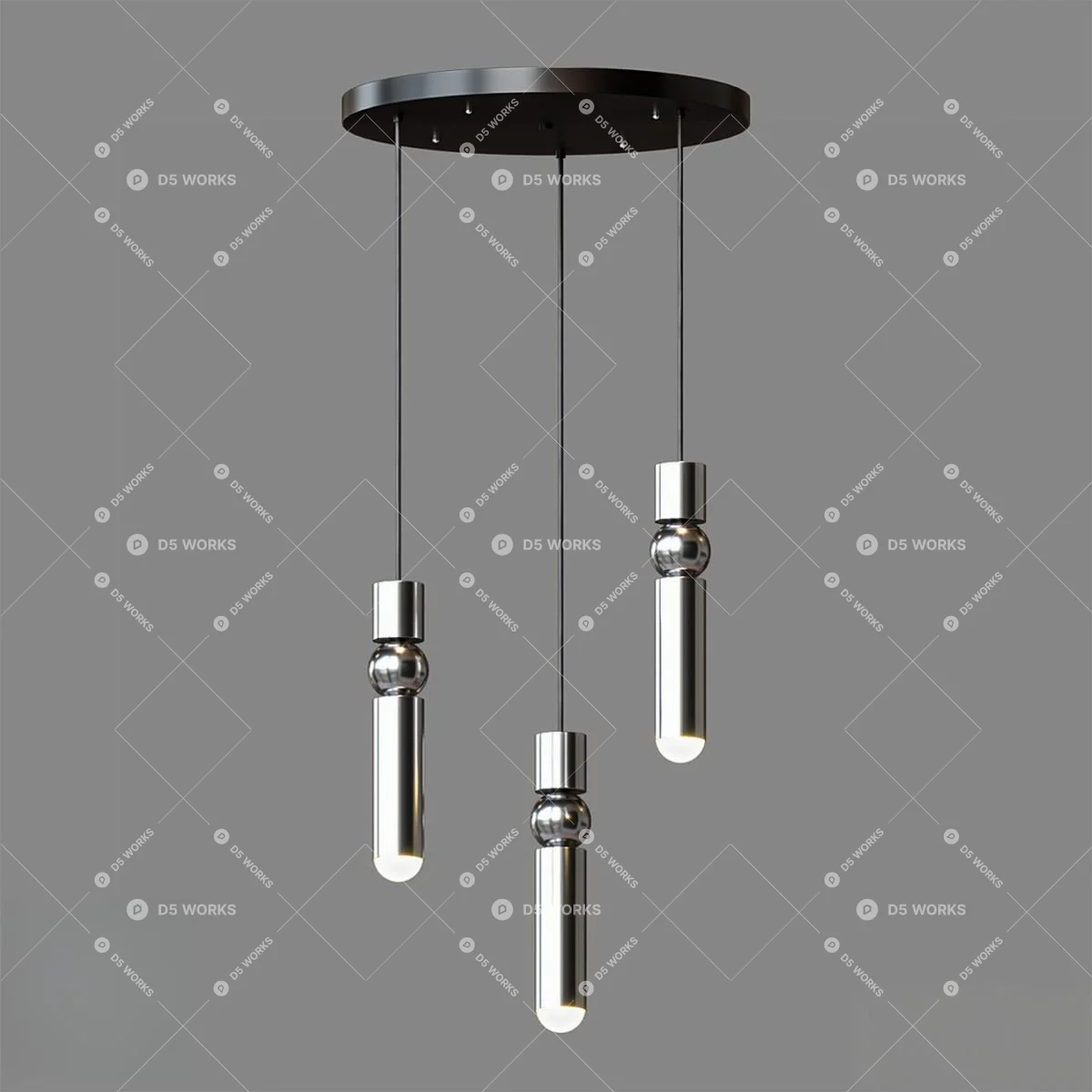 Modern Pendant Light 3d model thumbnail 4
