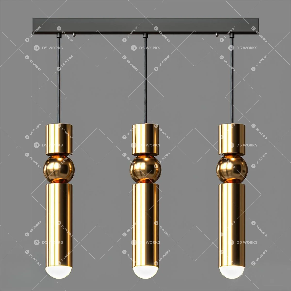 Modern Pendant Light 3d model thumbnail 3