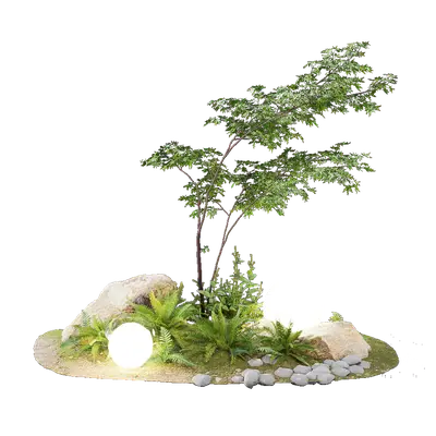 Grouped vegetation 25 3d model