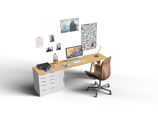 Modern Organic Modern Desk & Chair Set