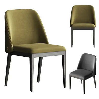 Modern Upholstered Dining Chair 3d model
