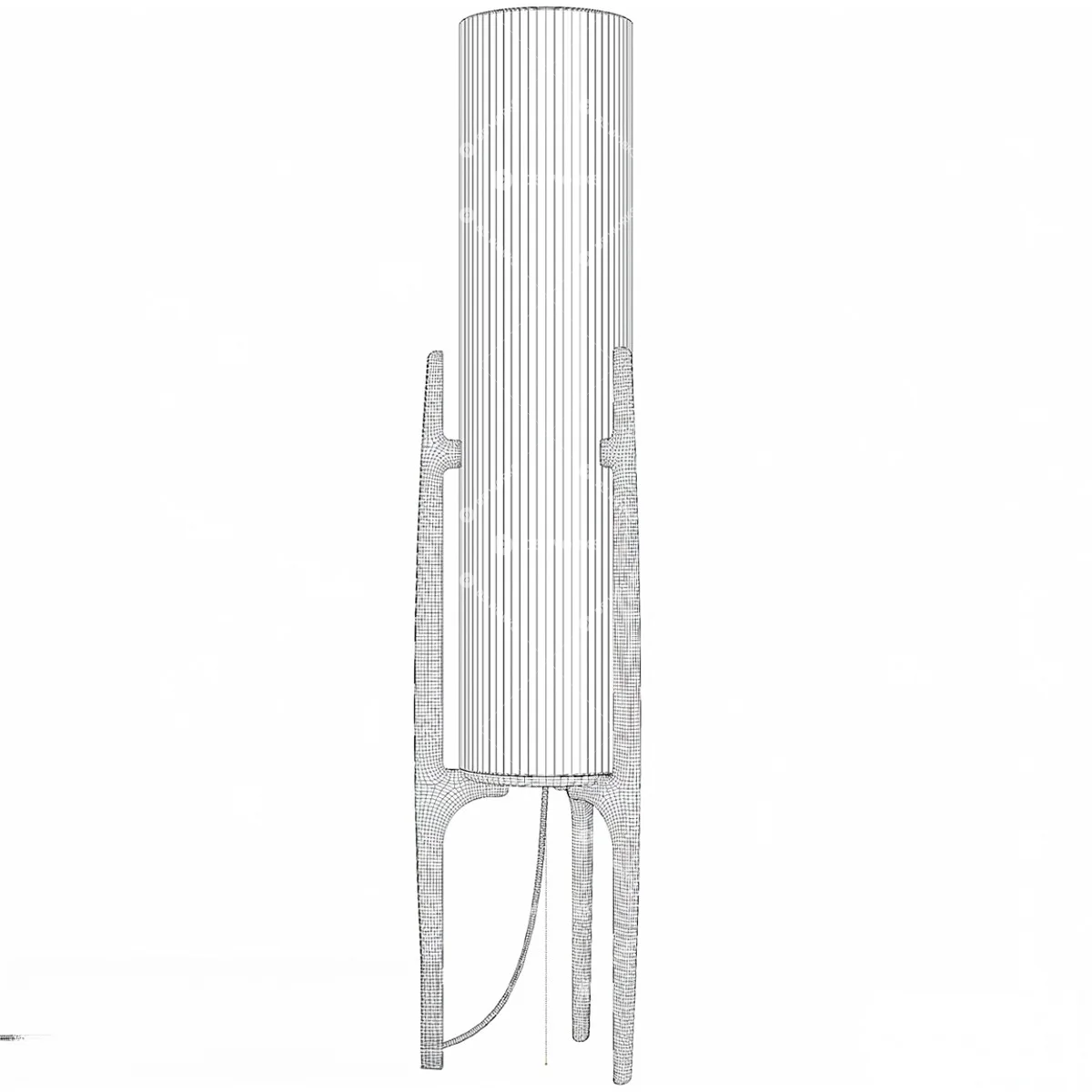 Mid-Century Modern Floor Lamp 3d model thumbnail 2