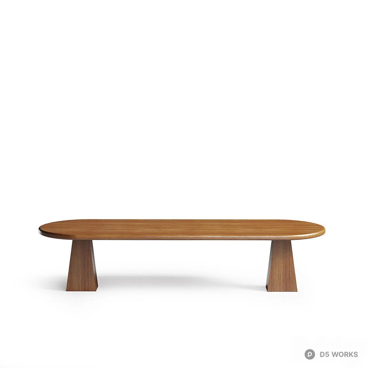 Minimalist Black Wood Dining Table And Bench Set 3d model thumbnail 4