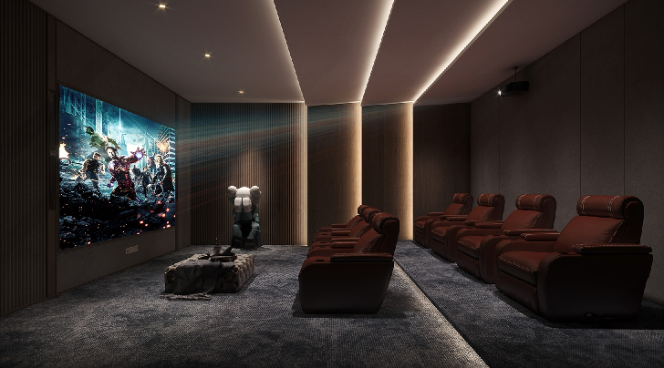 Modern Home Theater Room 
