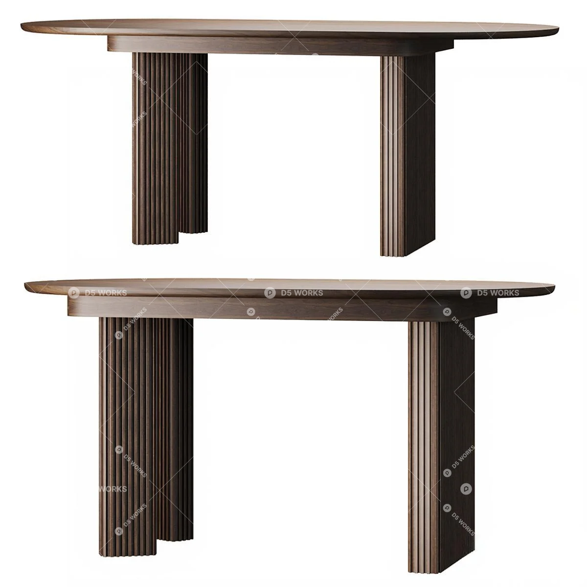 Mid-Century Modern Dining Table 3d model thumbnail 2