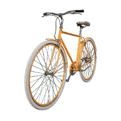 Orange bicycle 3d model