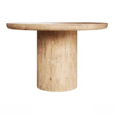 Solid Wood Pedestal Dining Table 3d model