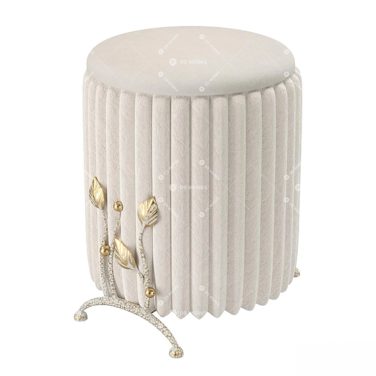 Sofa Stool 3d model thumbnail 4