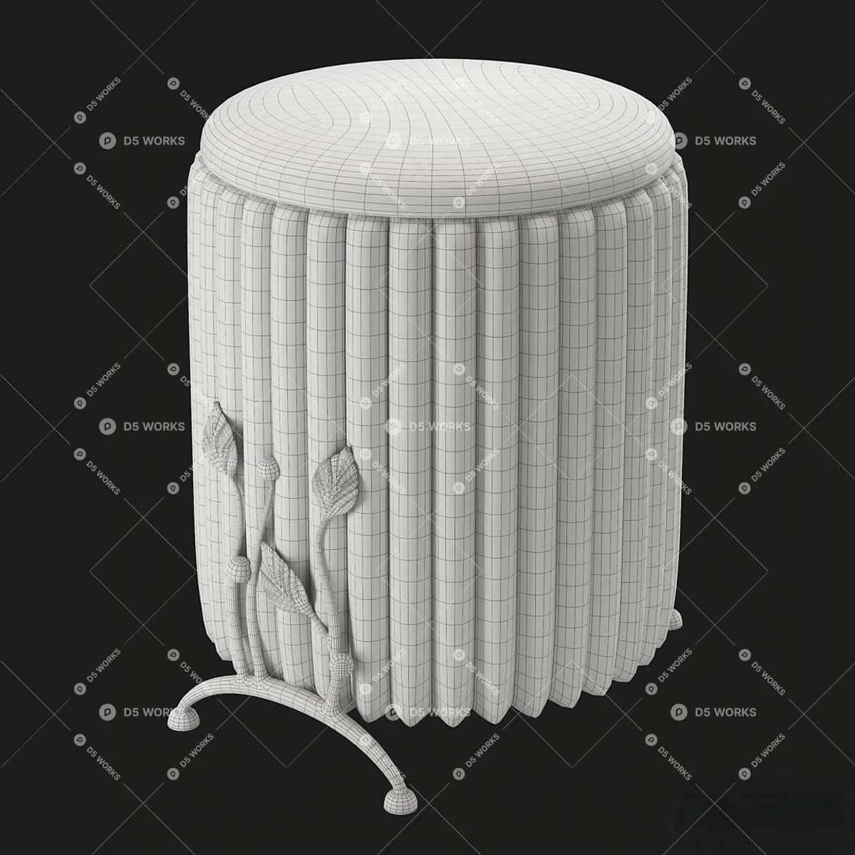 Sofa Stool 3d model thumbnail 6