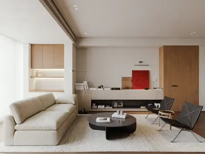 Modern Home Living Room 3d model