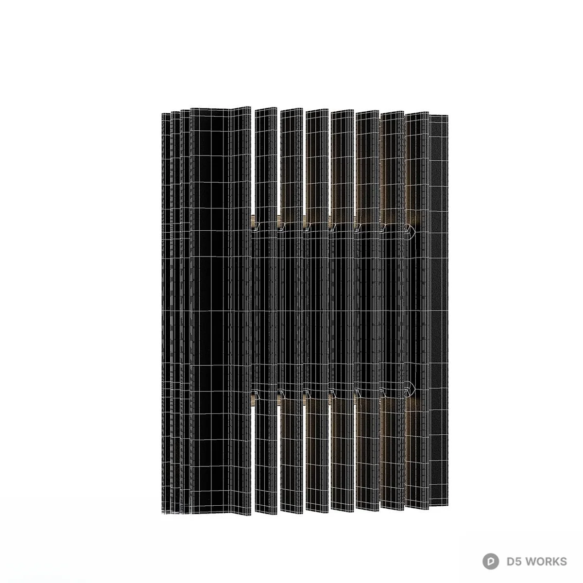 Minimalist Black Wall Lamp 3d model thumbnail 2