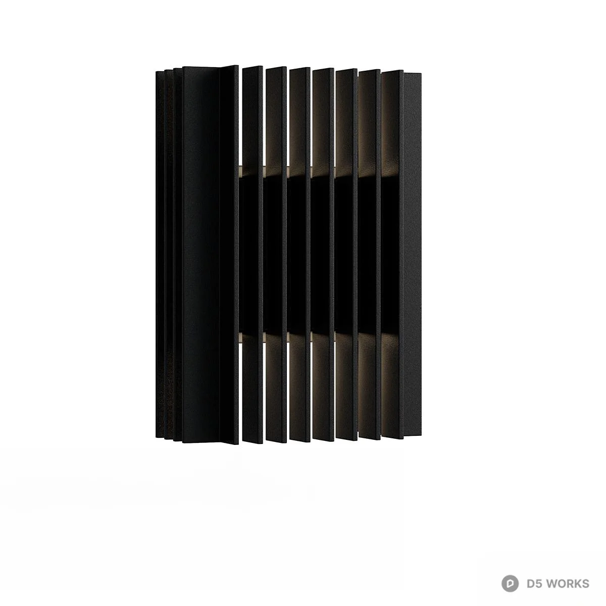 Minimalist Black Wall Lamp 3d model thumbnail 4