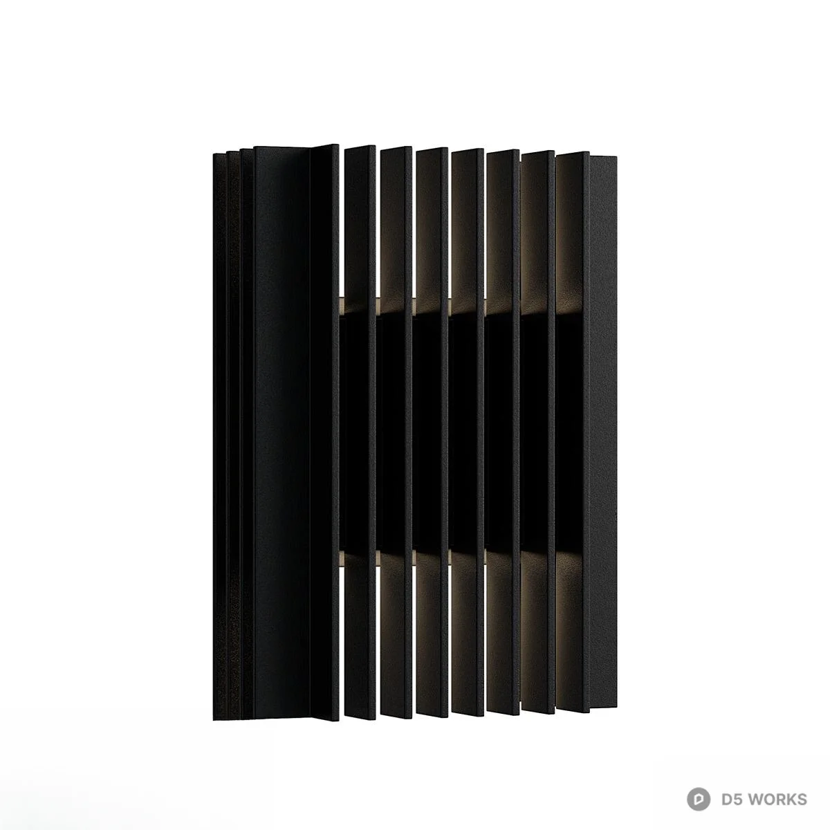 Minimalist Black Wall Lamp 3d model - Image 1
