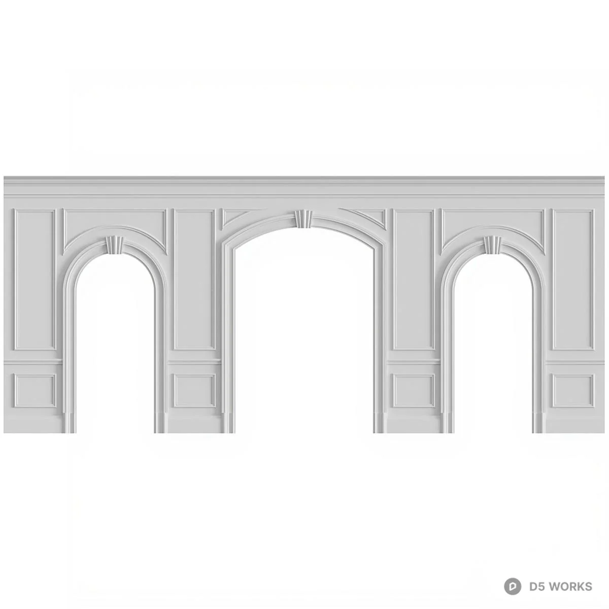 Arched Doorway 3d model - Image 1
