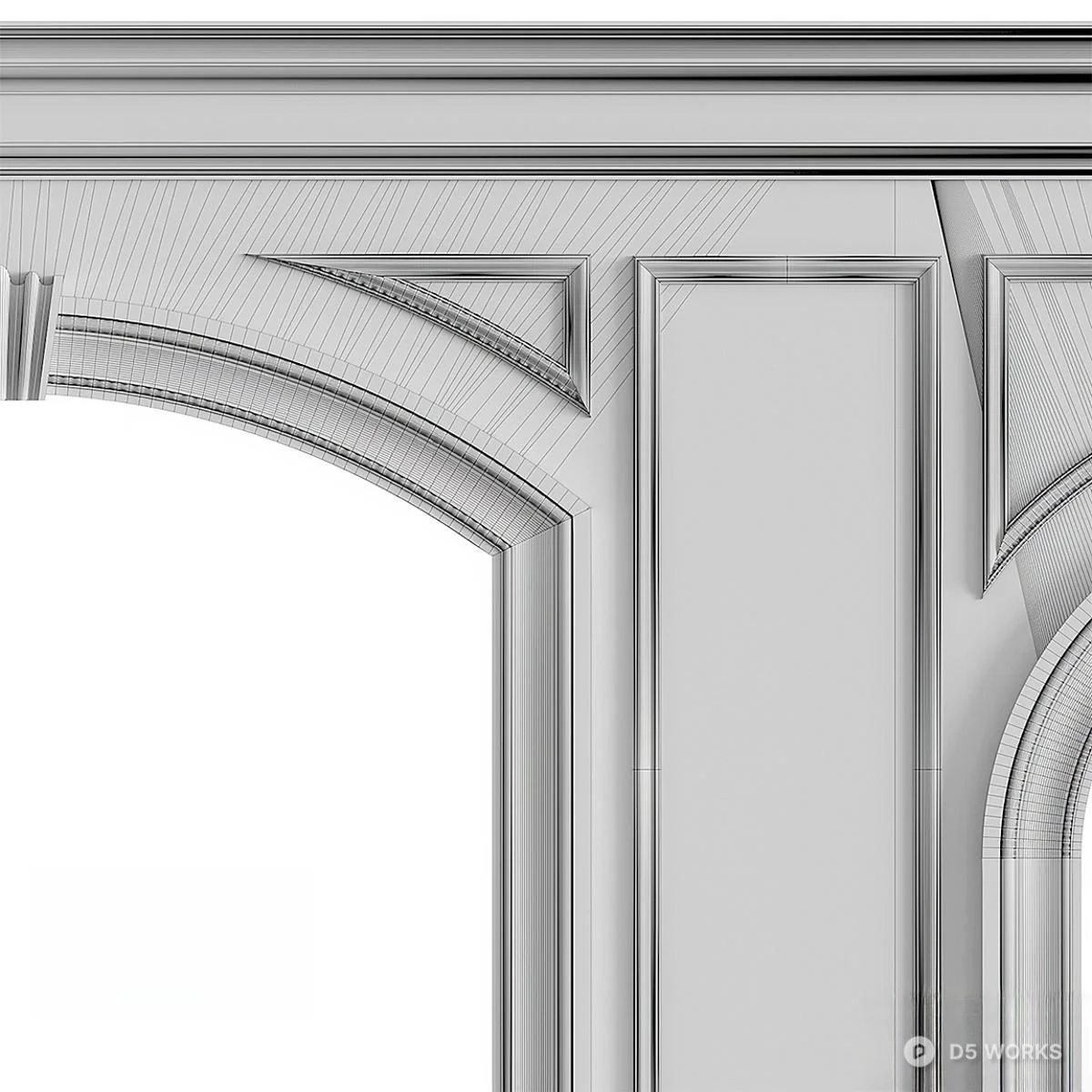 Arched Doorway 3d model thumbnail 2