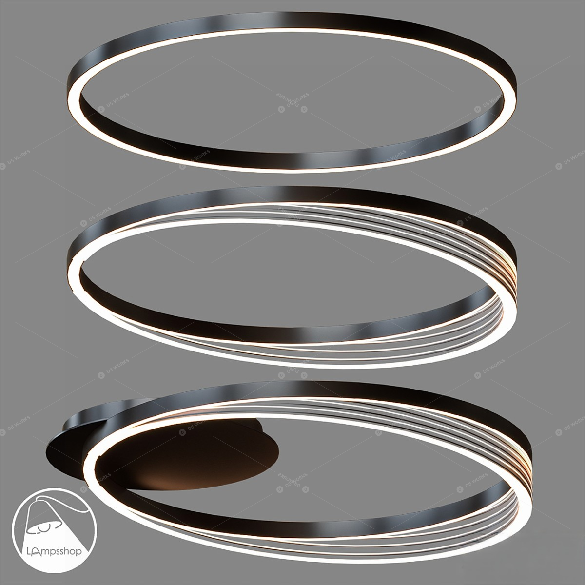 Flush Mount Lights 3D Models 3