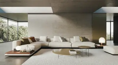 Modern Sofa & Side Table Set