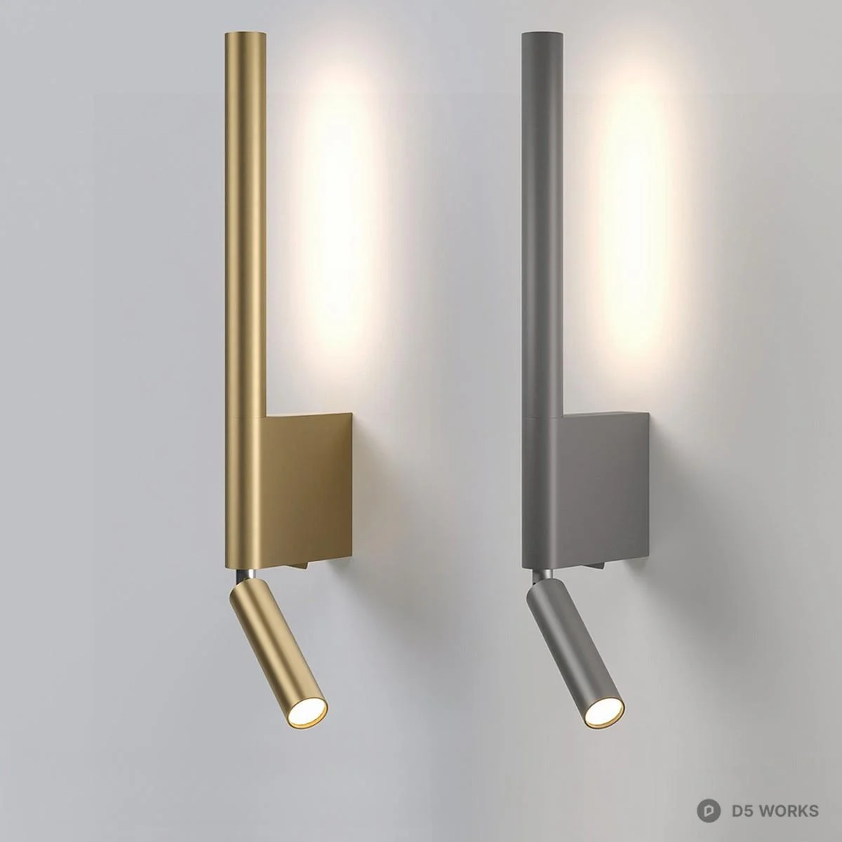 Adjustable Modern Wall Lamp 3d model - Image 1