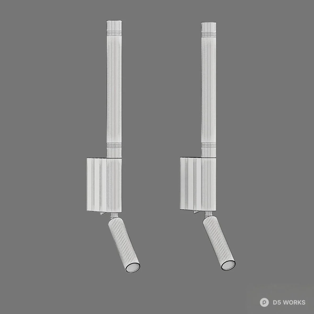 Adjustable Modern Wall Lamp 3d model thumbnail 2
