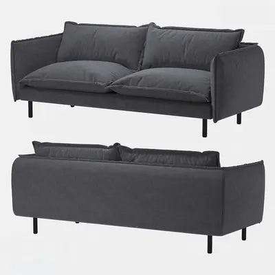 Minimalist Fabric Three Seater Sofa 3d model