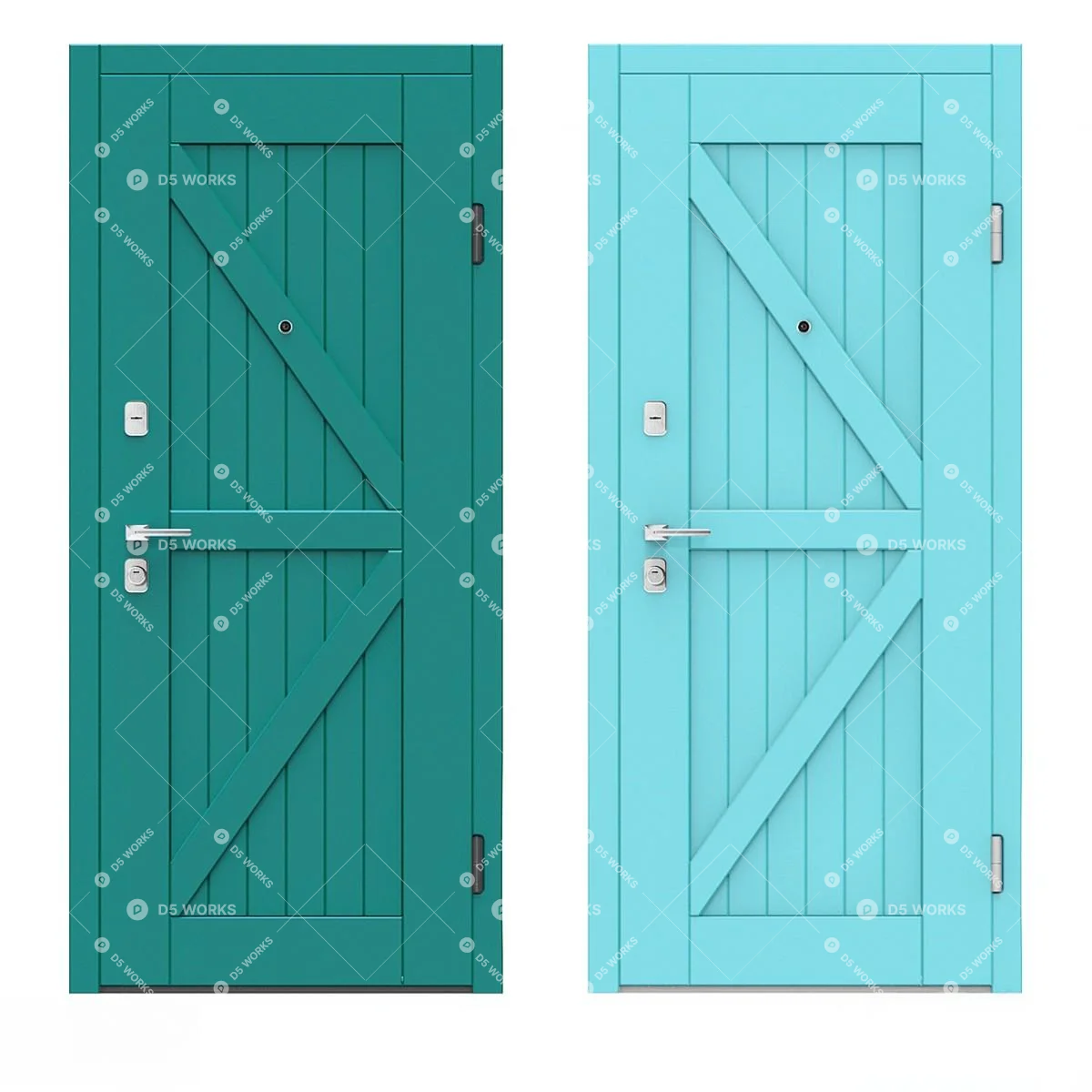 Country Single Door 3d model thumbnail 4