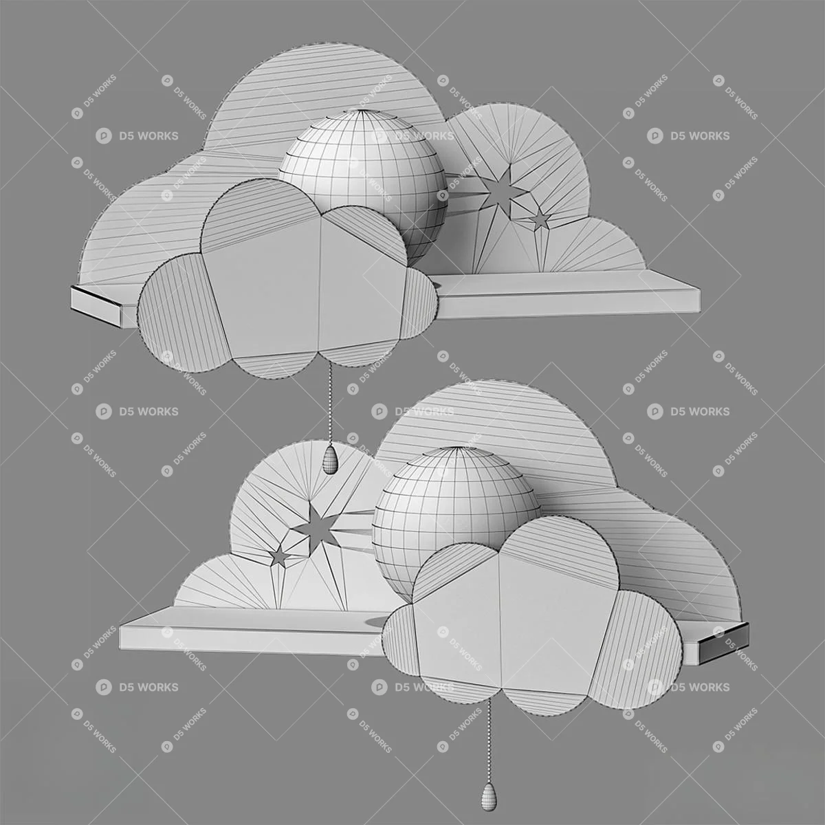 Wall Lamp 3d model thumbnail 2