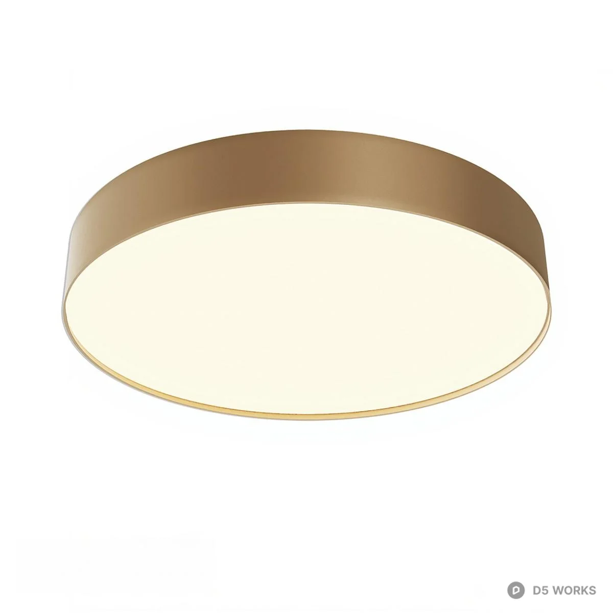 Minimalist Round LED Ceiling Light 3d model thumbnail 5