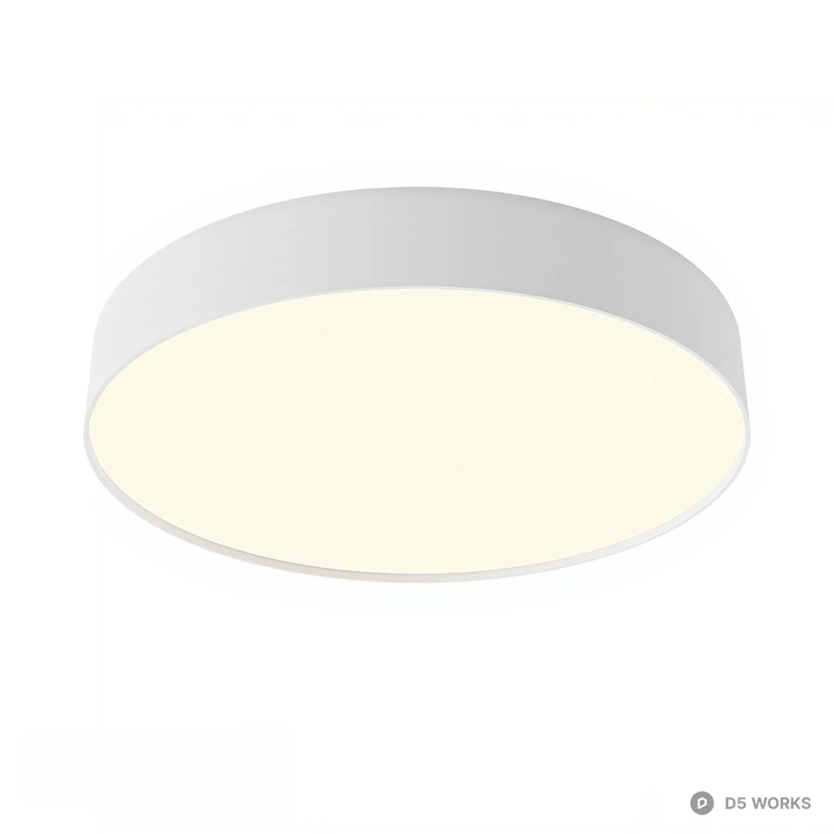 Minimalist Round LED Ceiling Light 3d model thumbnail 2