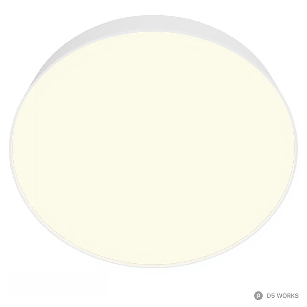 Minimalist Round LED Ceiling Light 3d model thumbnail 3