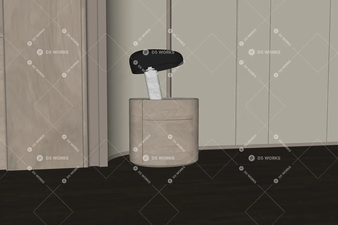 Modern Bedside table 3d model thumbnail 2