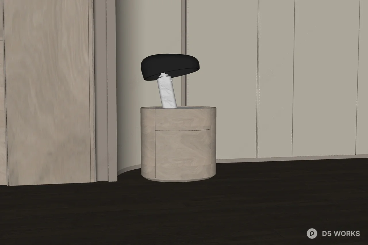 Minimalist Bedside Cabinet 3d model thumbnail 2